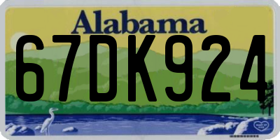 AL license plate 67DK924