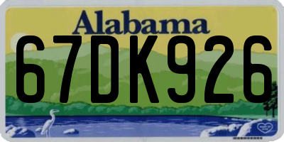 AL license plate 67DK926