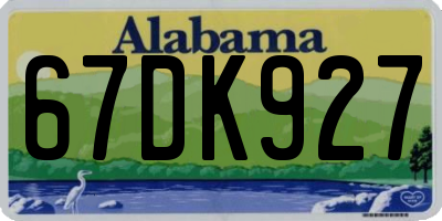 AL license plate 67DK927