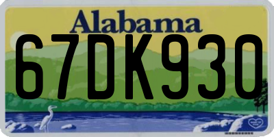 AL license plate 67DK930