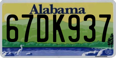 AL license plate 67DK937