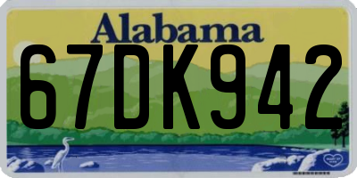 AL license plate 67DK942