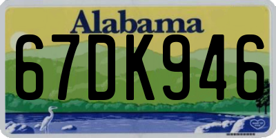 AL license plate 67DK946