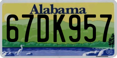 AL license plate 67DK957