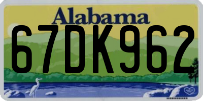 AL license plate 67DK962