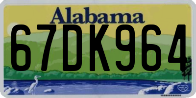 AL license plate 67DK964