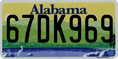 AL license plate 67DK969