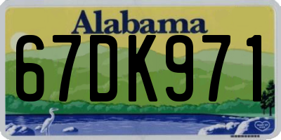AL license plate 67DK971