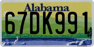 AL license plate 67DK991