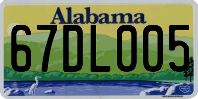AL license plate 67DL005