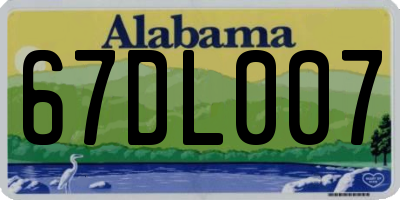 AL license plate 67DL007