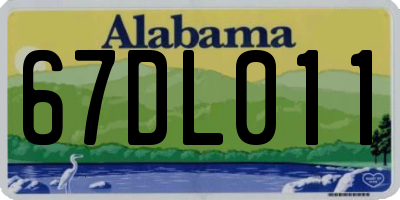 AL license plate 67DL011