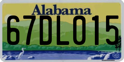 AL license plate 67DL015