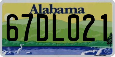 AL license plate 67DL021