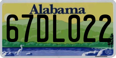 AL license plate 67DL022