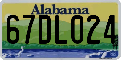 AL license plate 67DL024