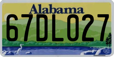 AL license plate 67DL027