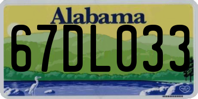 AL license plate 67DL033