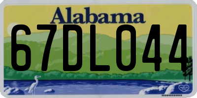 AL license plate 67DL044