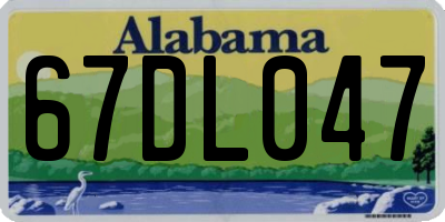 AL license plate 67DL047