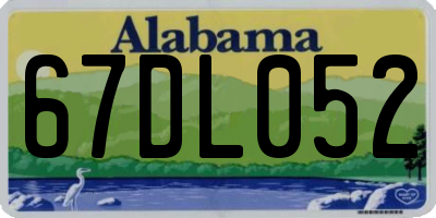 AL license plate 67DL052