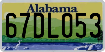 AL license plate 67DL053