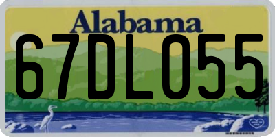 AL license plate 67DL055