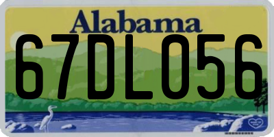 AL license plate 67DL056