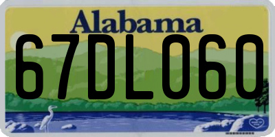AL license plate 67DL060