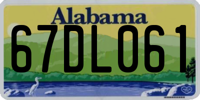 AL license plate 67DL061