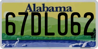 AL license plate 67DL062
