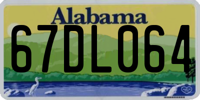 AL license plate 67DL064