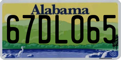 AL license plate 67DL065
