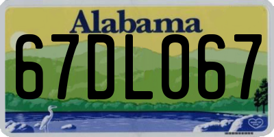 AL license plate 67DL067