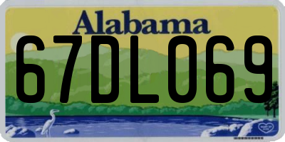 AL license plate 67DL069