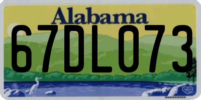 AL license plate 67DL073