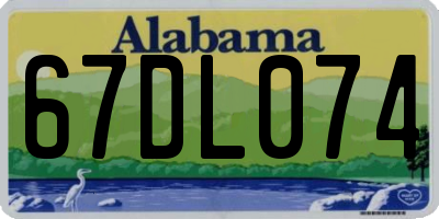 AL license plate 67DL074