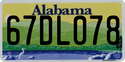 AL license plate 67DL078