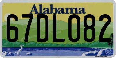 AL license plate 67DL082