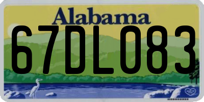 AL license plate 67DL083