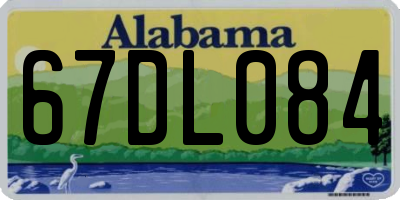 AL license plate 67DL084