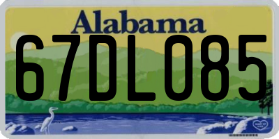 AL license plate 67DL085