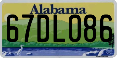 AL license plate 67DL086