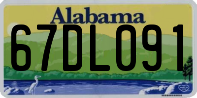 AL license plate 67DL091