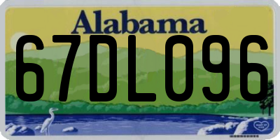 AL license plate 67DL096