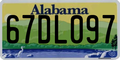 AL license plate 67DL097