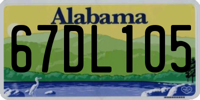 AL license plate 67DL105