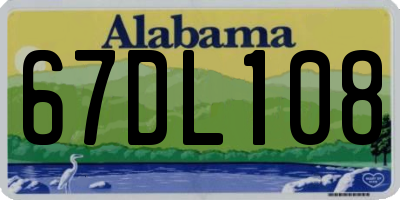 AL license plate 67DL108