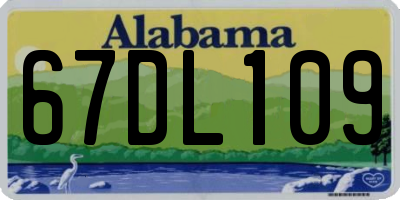 AL license plate 67DL109