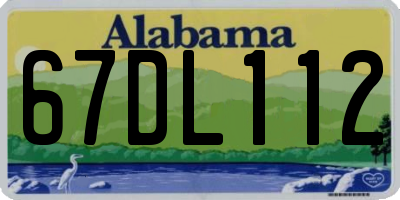 AL license plate 67DL112